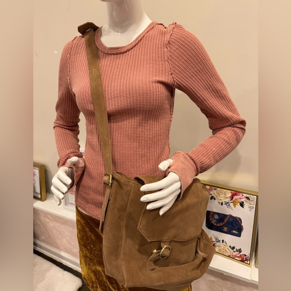 NWOT Free People Suede
Messenger Bag